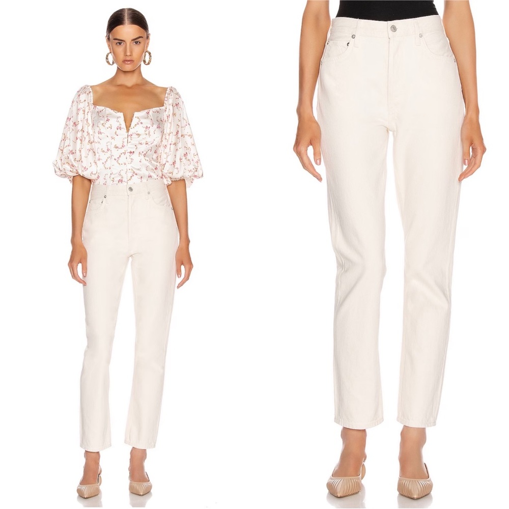 AGOLDE x Revolve Remy High Rise Straight Leg Jean in Paper Size 25
